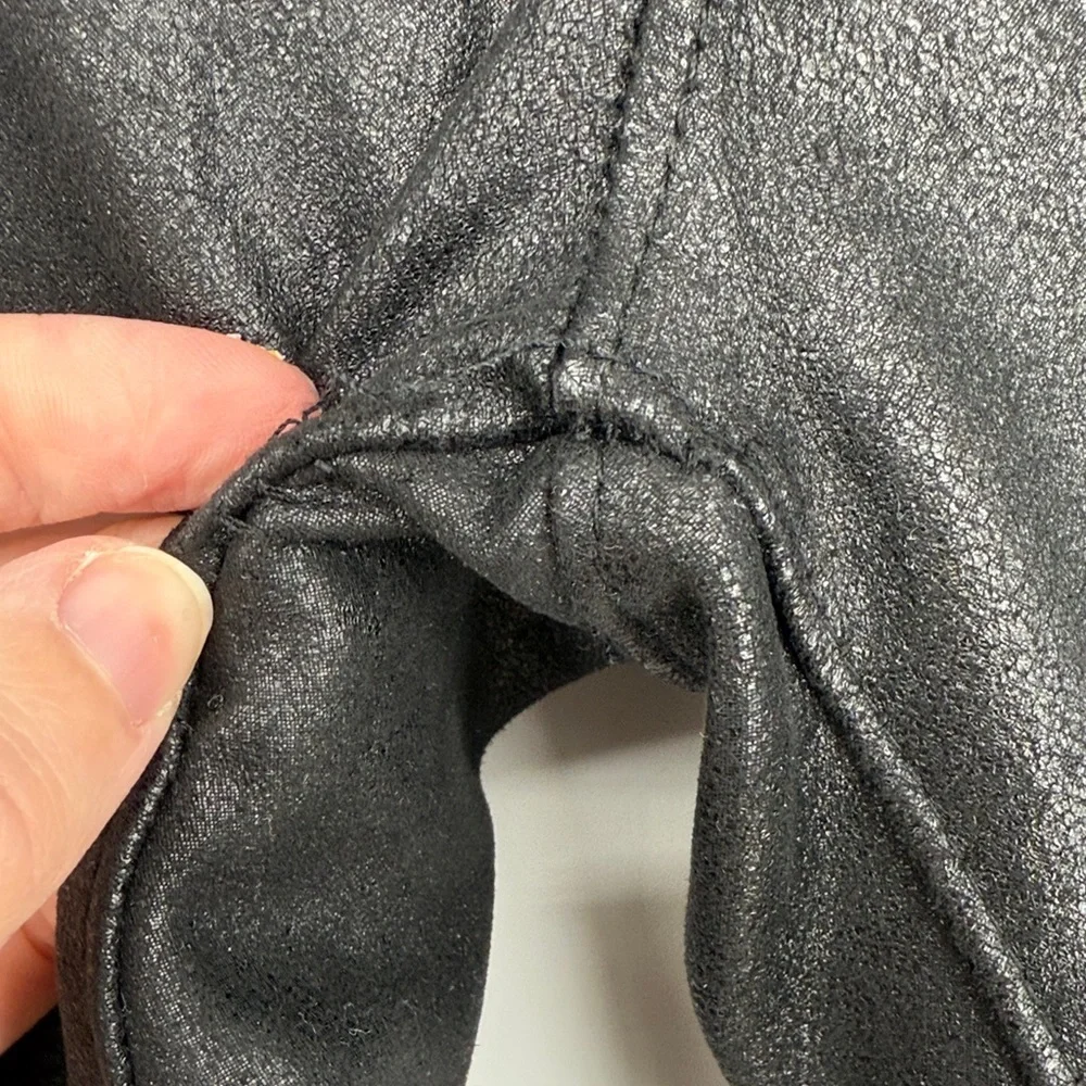 Free People Midnight vegan suede skinny leggings in black size 6